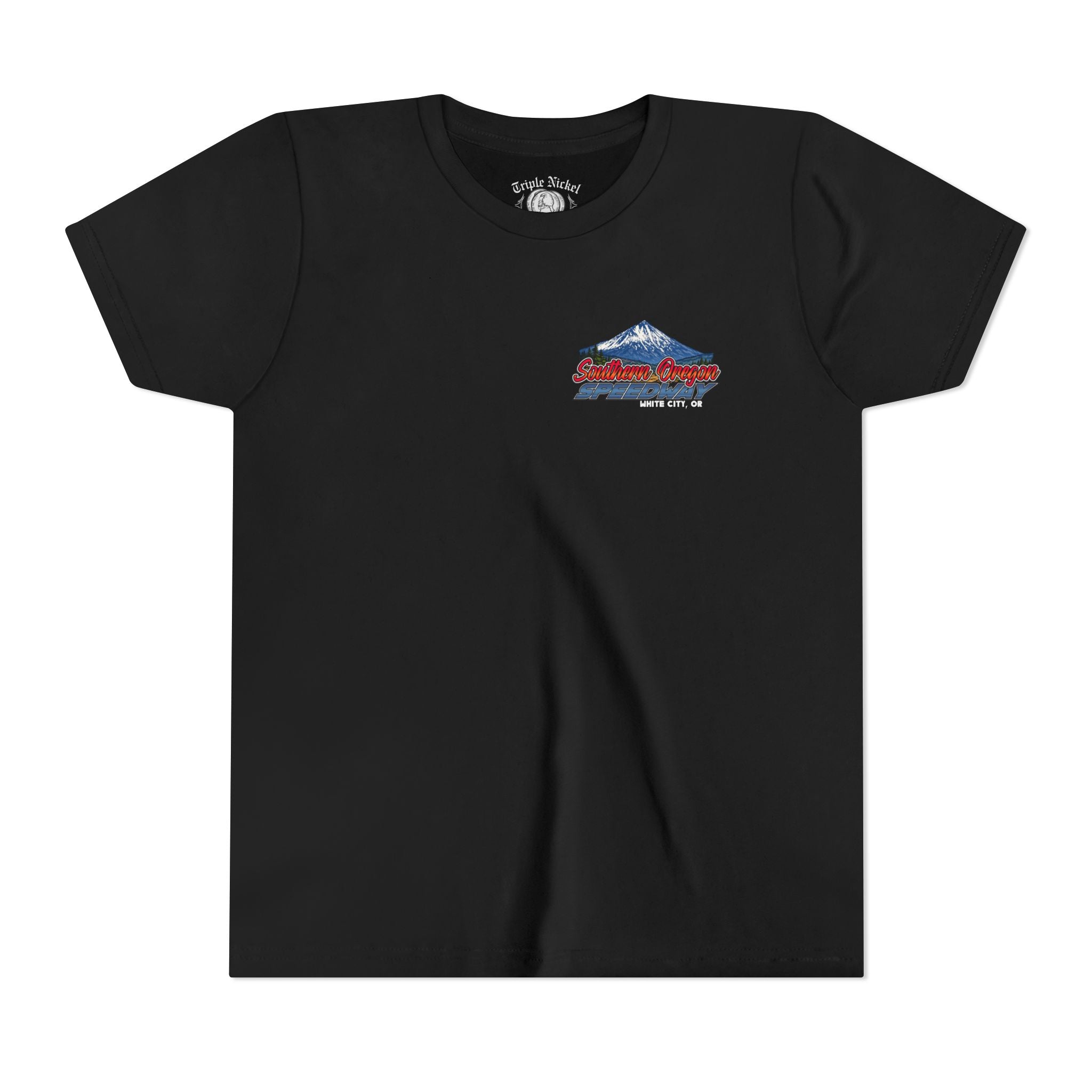 Southern Oregon Speedway Youth Tee — Southern Oregon Scenic Mountain Graphic