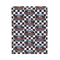 Southern Oregon Speedway Velveteen Plush Blanket — American Flag Eagle Racing Checkered Throw