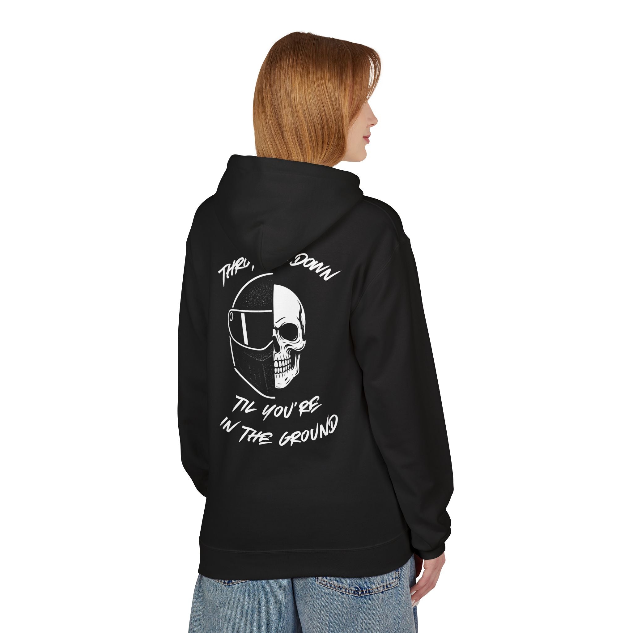 Throttle Down - Unisex Midweight Fleece Hoodie for Cozy Comfort, Great for Casual Days, Holiday Gifting, Athleisure Wear, Relaxation, Unique Design
