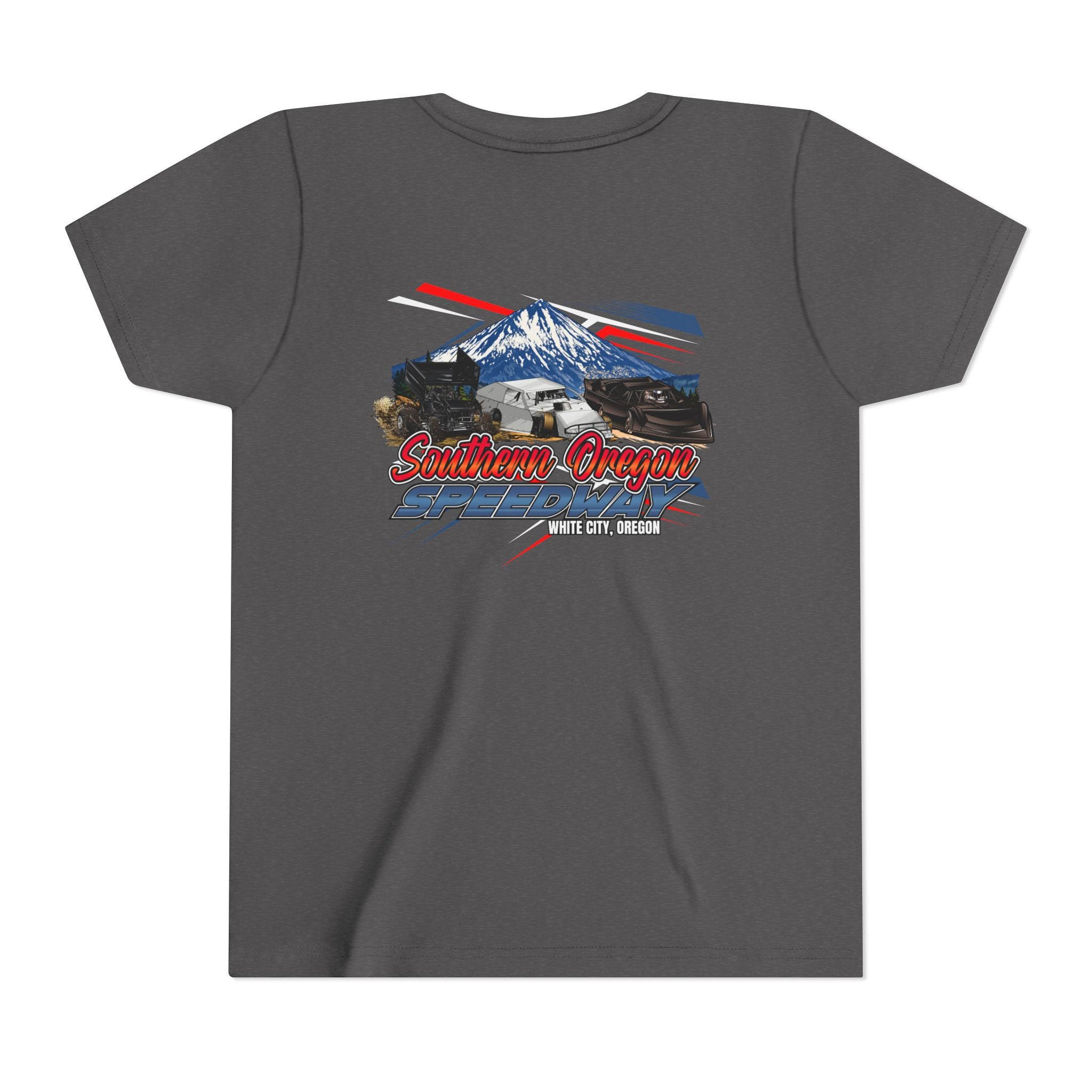 Southern Oregon Speedway Youth Tee — Southern Oregon Scenic Mountain Graphic