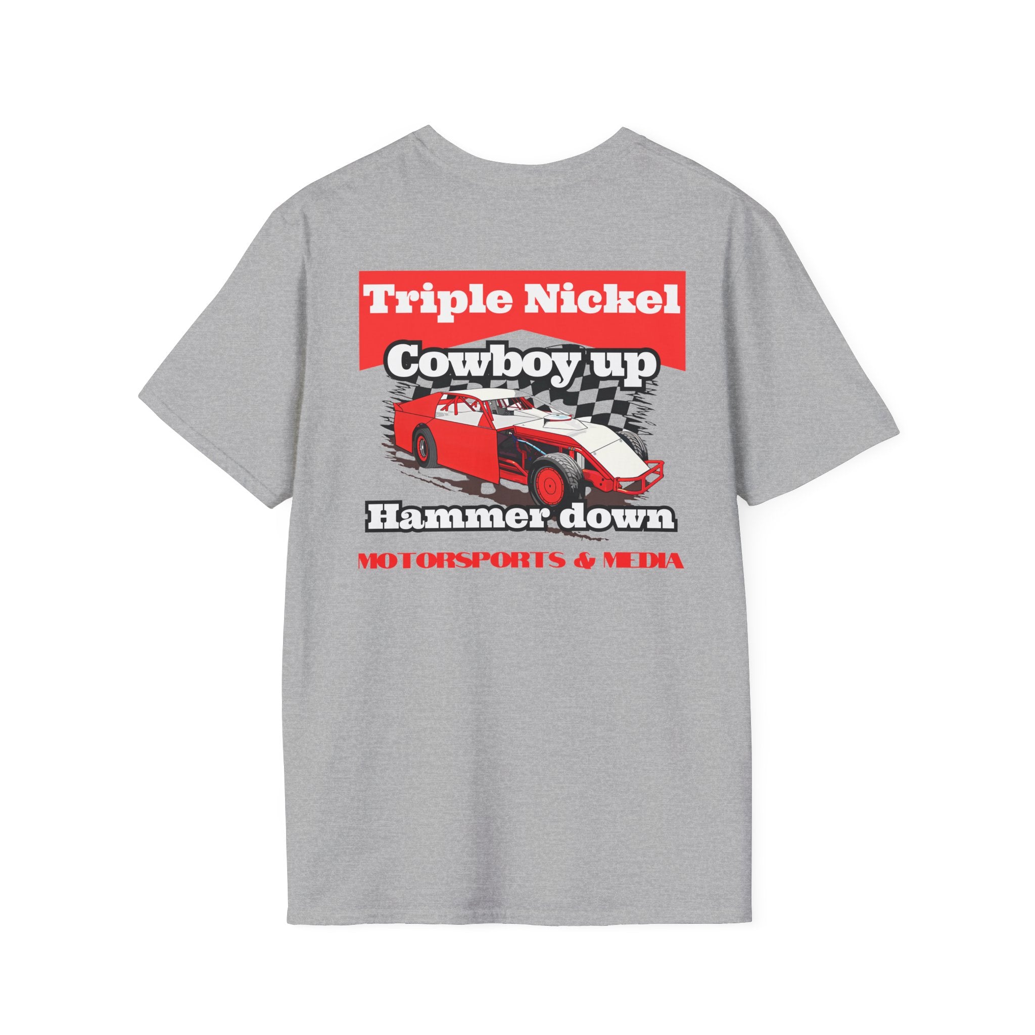 Cowboy up-Hammer down-Vintage Dirt Track Racing-Triple Nickel T Shirt