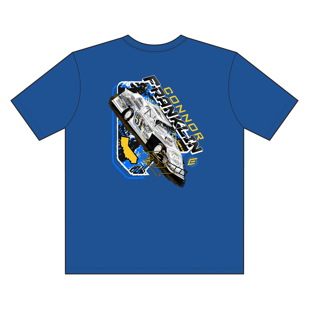 Connor Franklin Racecar Tee 2XLT-4XLT— Motorsports Fan Graphic T-Shirt
