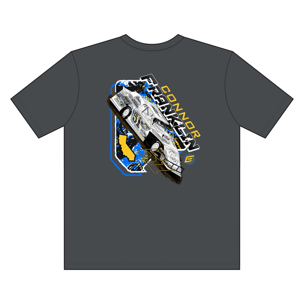 Connor Franklin Racecar Tee 2XLT-4XLT— Motorsports Fan Graphic T-Shirt