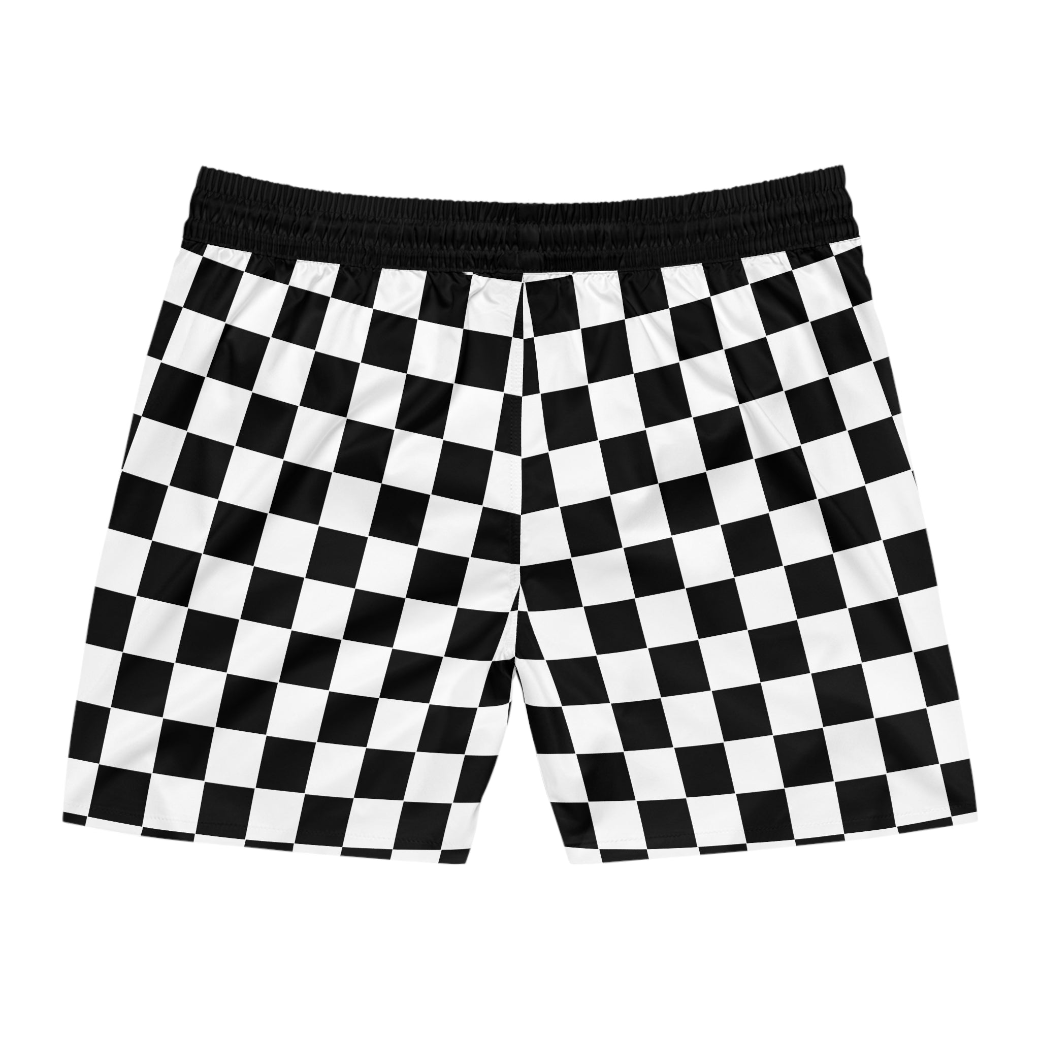 Checkerboard Swim Shorts with Southern Oregon Speedway Graphic
