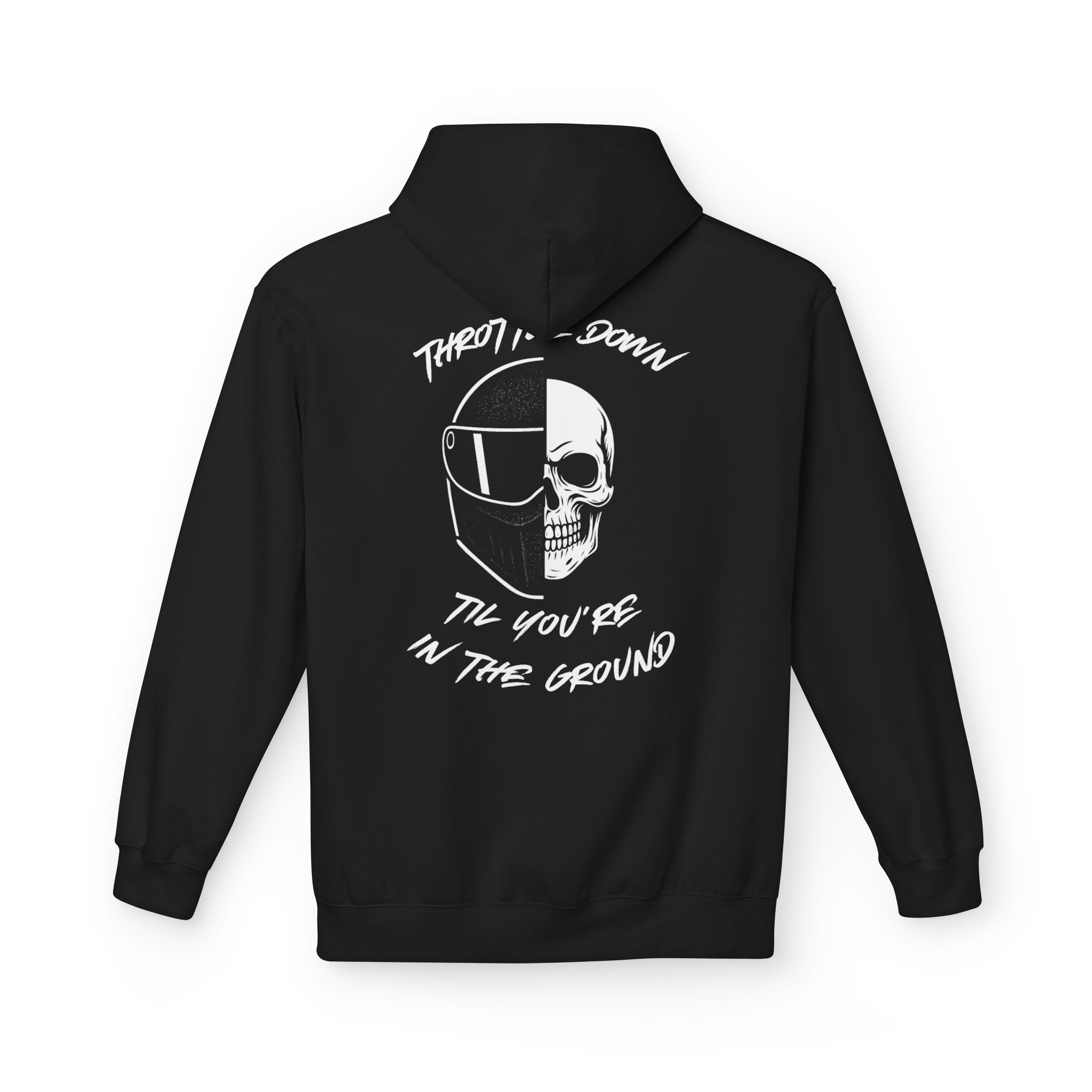 Throttle Down - Unisex Midweight Fleece Hoodie for Cozy Comfort, Great for Casual Days, Holiday Gifting, Athleisure Wear, Relaxation, Unique Design