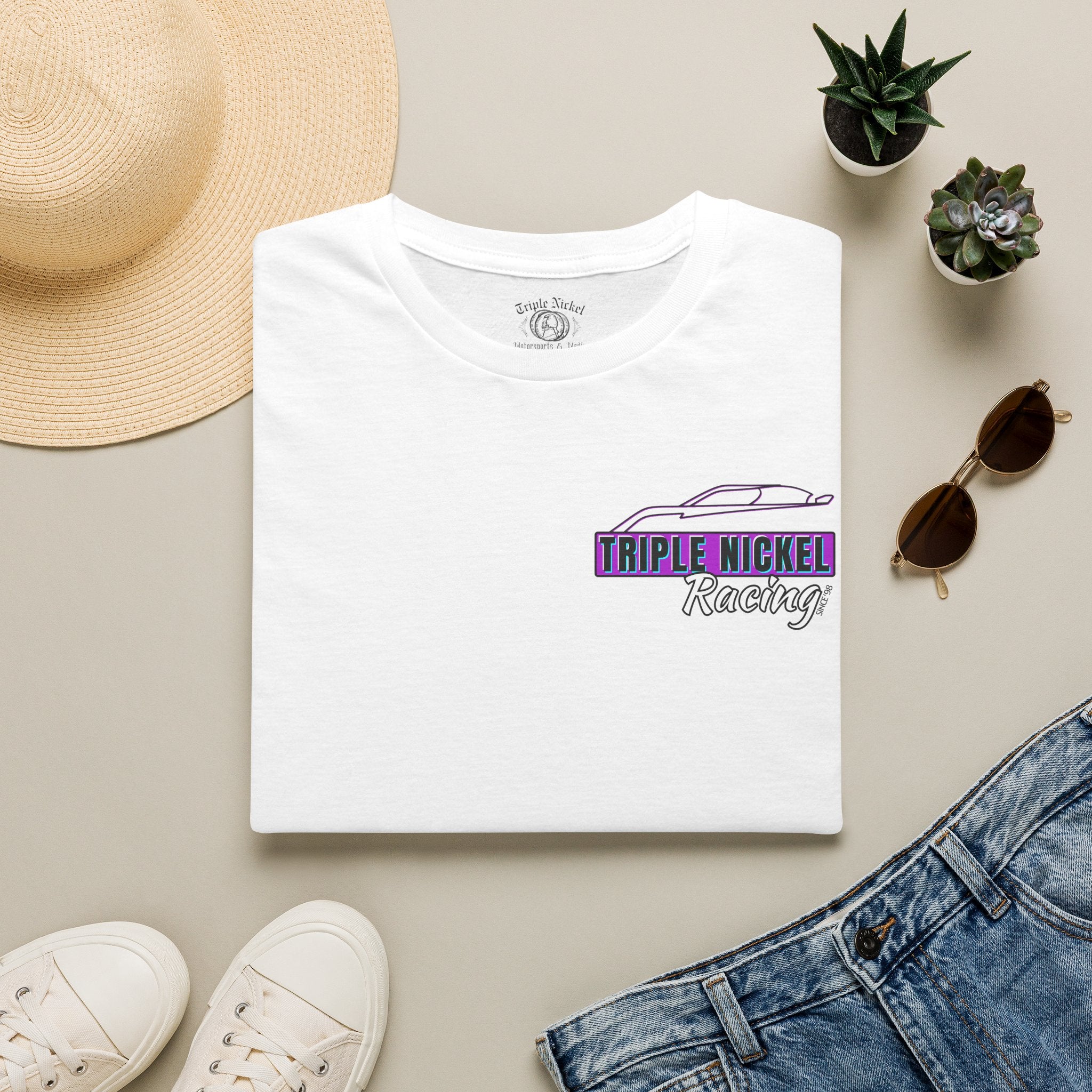 Racin' since '98 — Retro - Triple Nickel Racing Logo Tee