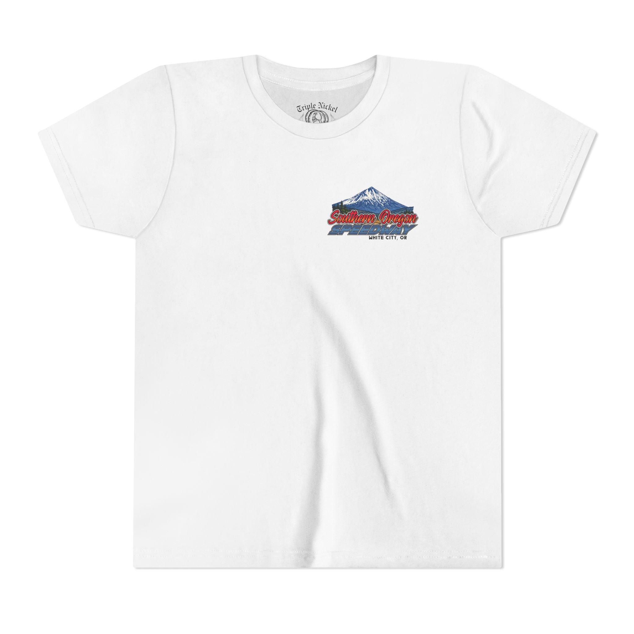 Southern Oregon Speedway Youth Tee — Southern Oregon Scenic Mountain Graphic