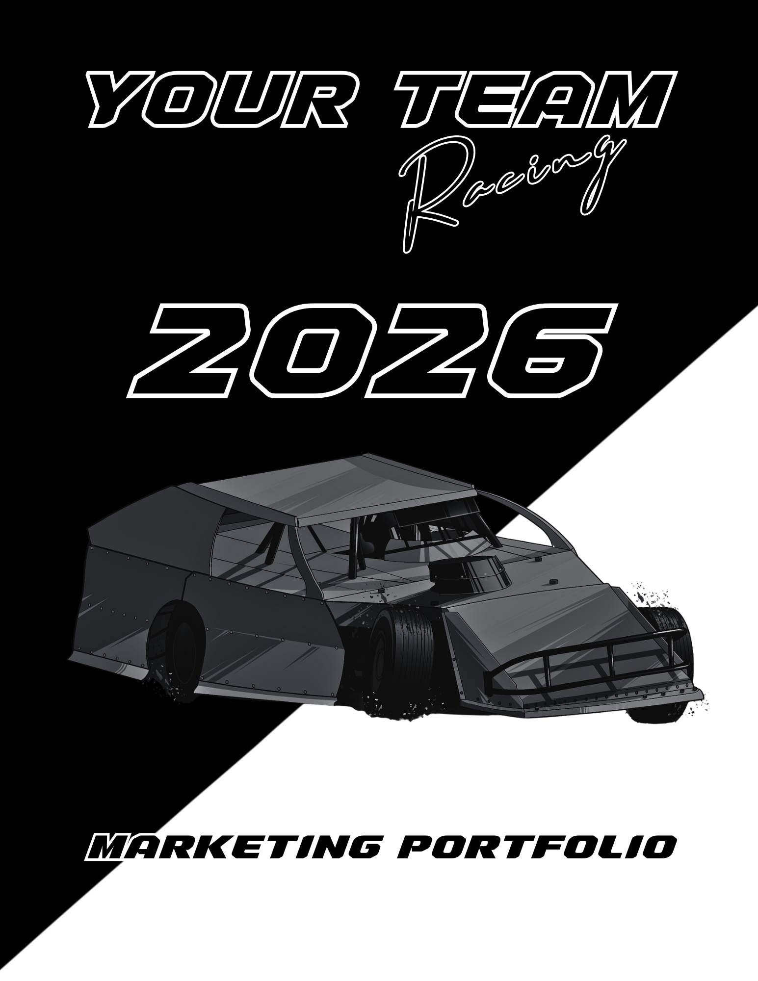 Race team Marketing Portfolio W/ 20 quality bound copies